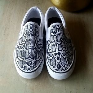 Van's python print slip on sneakers